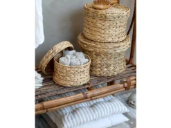 Chic Antique - Nimes Box hynde med striber og bindebånd - hør