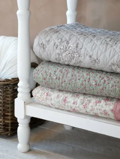 Chic Antique - Plaid - Blomstret Quilt - Verte