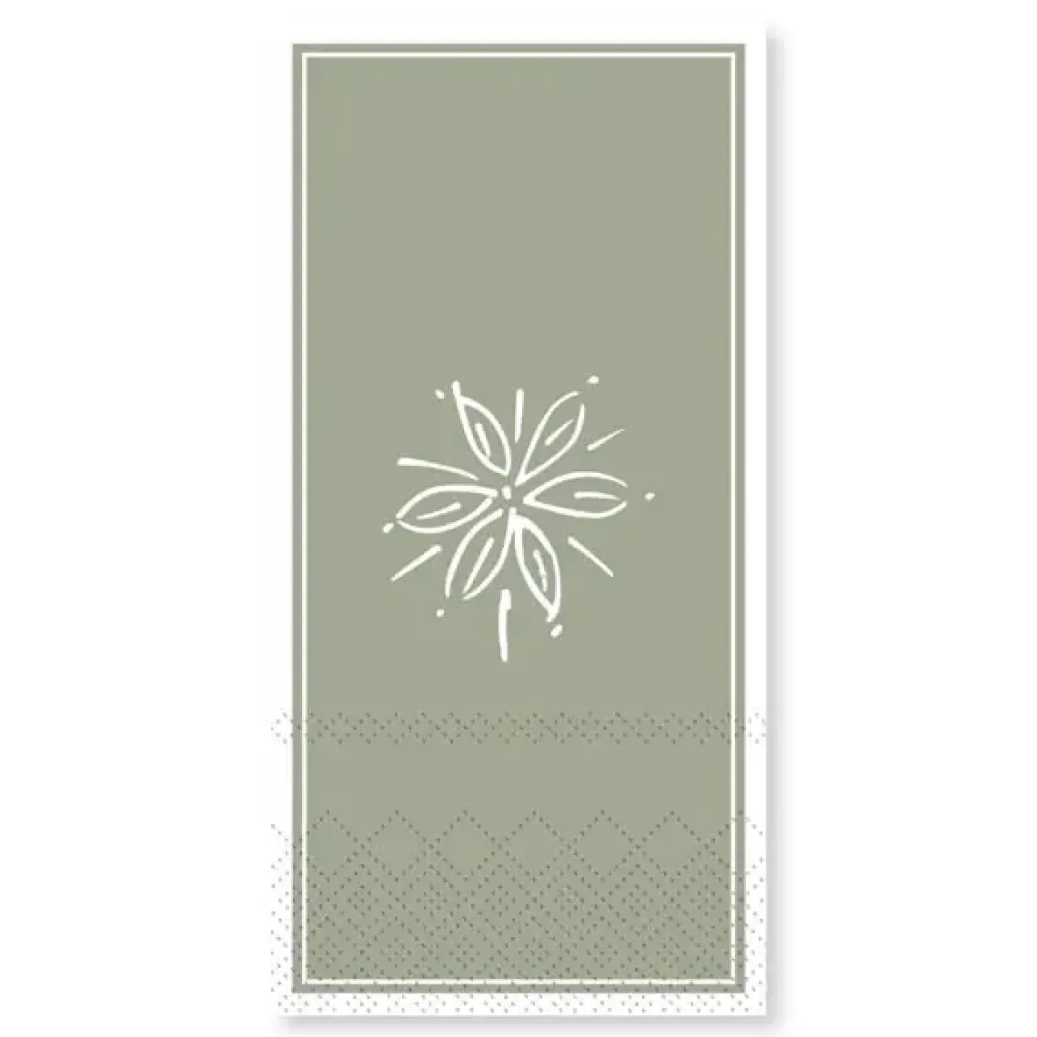 Chic Antique - Serviet - Blomst - 20x10 cm - Verte