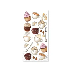 Chic Antique - Serviet - Kager - 20x10 cm - Hvid