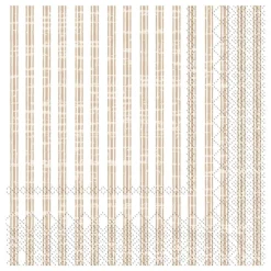 Chic Antique - Serviet - Striber - 16x16 cm - Hør