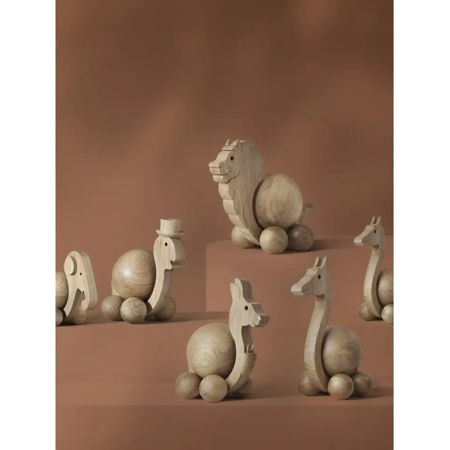 ChiCura - Træfigur - Spinning Giraffe - Small