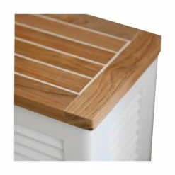 Cinas - Lille jalousi opbevaringsboks i hvid mahogni