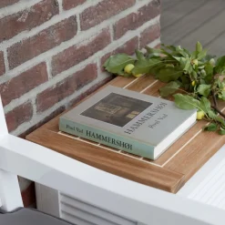 Cinas - Lille jalousi opbevaringsboks i hvid mahogni