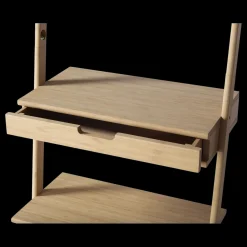 Cinas - Noble entré væg møbel i bambus med 6 knager, 1 skuffe og en hylde