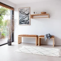 Cinas - Rib bænk 104x35cm bambus