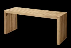 Cinas - Rib bænk 104x35cm teak