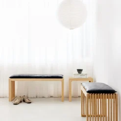 Cinas - Rib skammel 45x35cm bambus