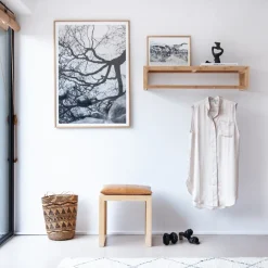 Cinas - Rib skammel 45x35cm bambus