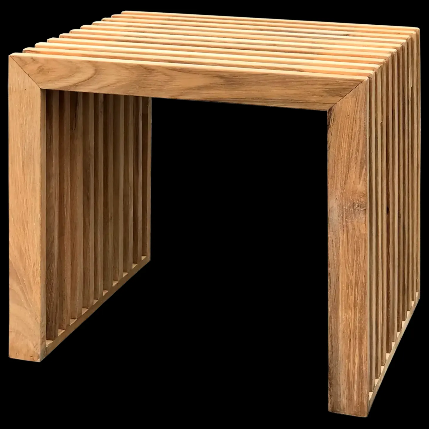 Cinas - Rib skammel 45x35cm teak