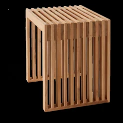 Cinas - Rib skammel 45x35cm teak