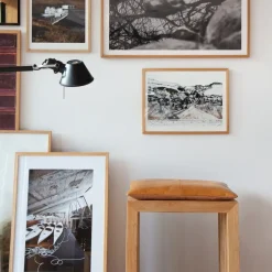 Cinas - Rib skammel 45x35cm teak