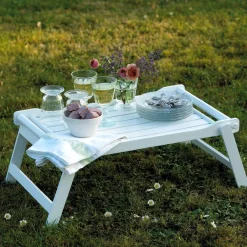 Cinas - Sengebakke i mat hvid mahogni