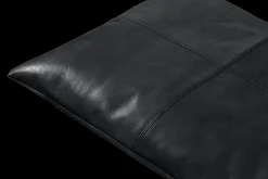 Cinas - Siddepude til 2-pers Rib bænk sort læder