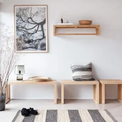 Cinas - Stor garderobehylde i vertikalt karboniseret bambus