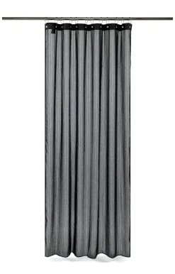 Compliments - Badeforhæng - Lines shower curtain w/eyelets 200 cm - Sort