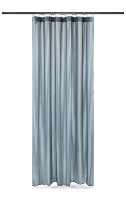 Compliments - Badeforhæng - Lines shower curtain w/eyelets 220 cm - Sea blue