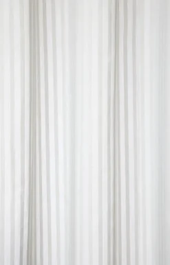 Compliments - Badeforhæng - Lines shower curtain w/tape 200 cm - Lys grå