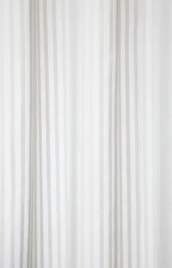 Compliments - Badeforhæng - Lines shower curtain w/eyelets 220 cm - Lys grå