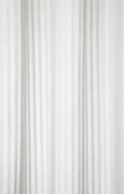 Compliments - Badeforhæng - Lines shower curtain w/eyelets 220 cm - Lys grå