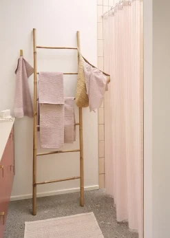 Compliments - Badeforhæng - Lines shower curtain w/eyelets 200 cm - Rose