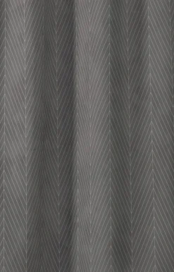 Compliments - Badeforhæng - Pine shower curtain w/tape 220 cm - Mørk grå