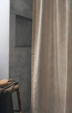 Compliments - Badeforhæng - Pine shower curtain w/tape 220 cm - Linen