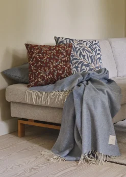 Compliments - Plaid - Waves Throw - 140x200 cm - Mineral blue