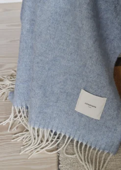 Compliments - Plaid - Waves Throw - 140x200 cm - Mineral blue