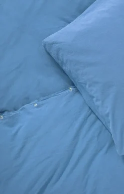 Compliments - Sengetøj - Stone Bed Linen 140x200/60x63 cm - Ocean blue
