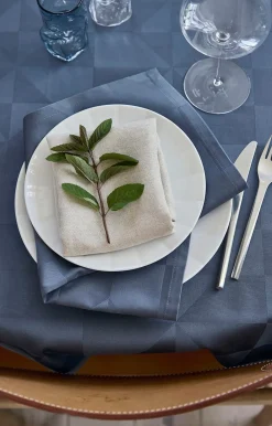 Compliments - Serviet - Wind Damask 45x45 cm - Blå