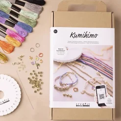 Creativ Company - Start DIY Kit Kumihimo - Venskabsarmbånd, 1 pk.