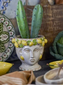 Creative Collection - Limone Urtepotteskjuler, Gul, Stentøj