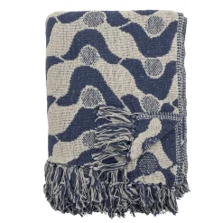 Creative Collection - Santena Plaid, Blå, Genanvendt Bomuld