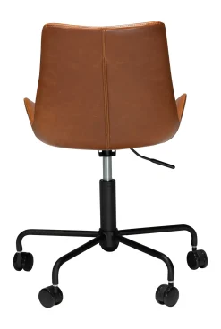DAN-FORM - HYPE Office Stol - Vintage lysebrun kunstlæder