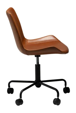 DAN-FORM - HYPE Office Stol - Vintage lysebrun kunstlæder