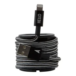 Design Letters - IPhone oplader kabel - "I" - Sort/Hvid