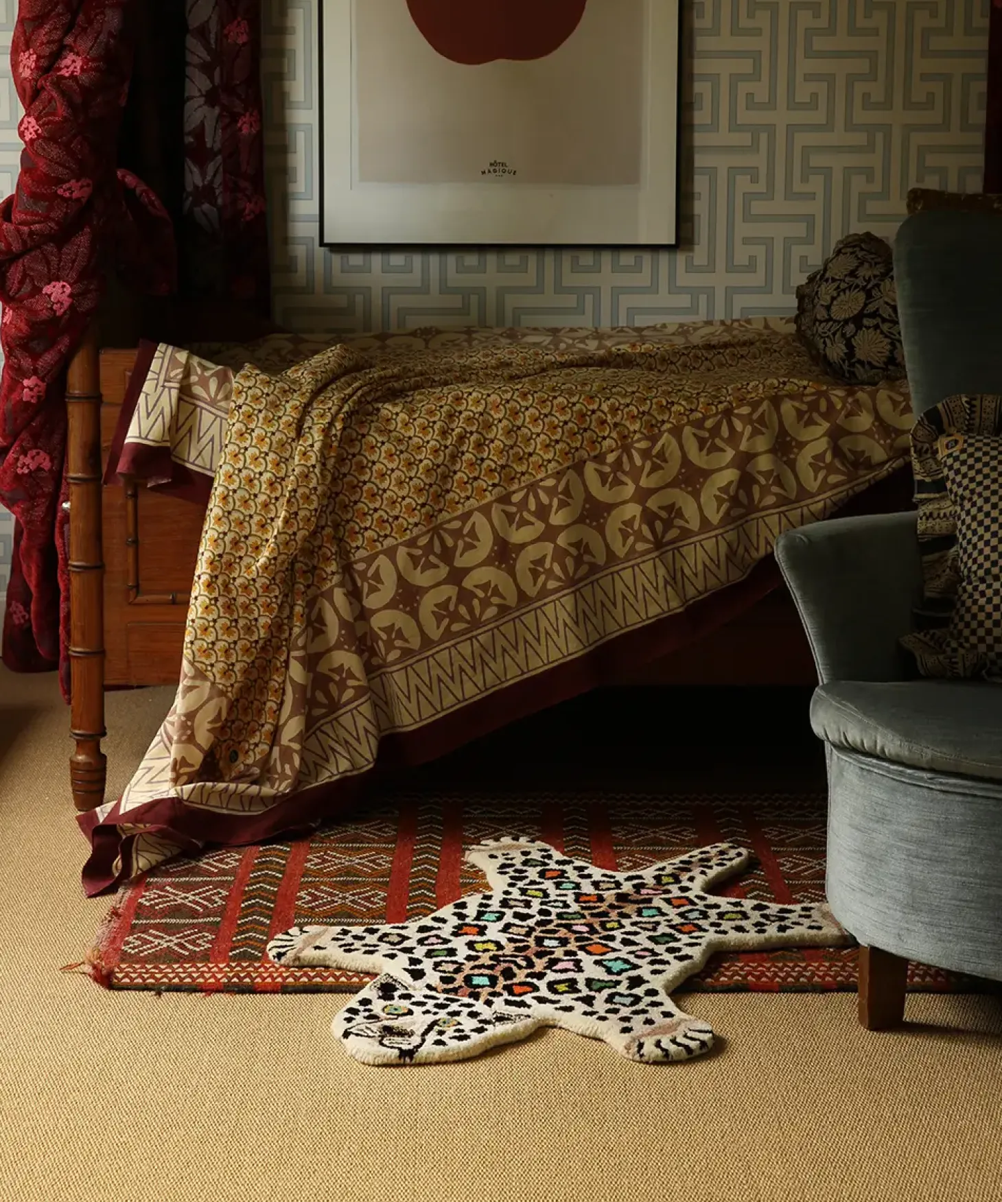 Doing Goods - Disco Leopard Gulvtæppe - Small