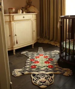 Doing Goods - Floral White Gulvtæppe - Large