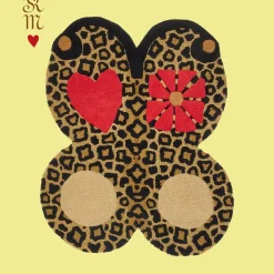 Doing Goods - Looney Leopard Butterfly Gulvtæppe - Large