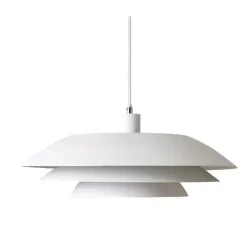 Dyberg Larsen - DL45 pendel Lampe - Mat hvid, 45 cm x 13 cm