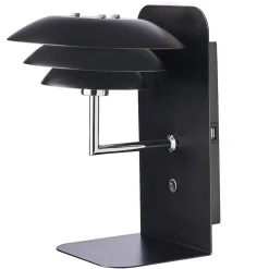 Dyberg Larsen - DL20 USB Hylde inkl. Lampe - Sort