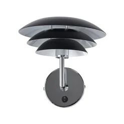 Dyberg Larsen - DL20 Væglampe - Sort, H: 23 x D: 23 cm