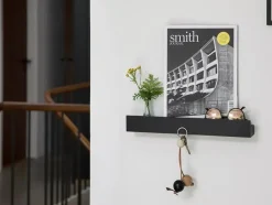 Ekta Living - Knivmagnet Hylde - Magnet Shelf - Sort Eg - 40 cm