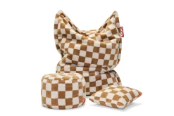 Fatboy - Teddy pude - Chess Almond Creme - brun ternet - 50x50 cm