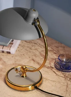 Fritz Hansen - Bordlampe - Kaiser Idell 6631-T - Mat Grå/Messing