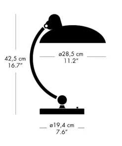 Fritz Hansen - Bordlampe - Kaiser Idell 6631-T - Mørk Grøn/krom