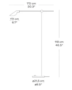 Fritz Hansen - Gulvlampe - MS011 - Stål