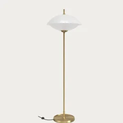 Fritz Hansen - Gulvlampe - Clam - Opal/Messing - Ø40