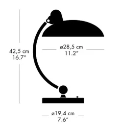 Fritz Hansen - Kaiser Idell 6631-T - Bordlampe - Hvid